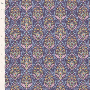 Tilda - 100571 - Sanctuary -  Purple - Flowers Geometric